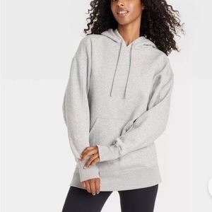 Joy Lab Women’s Fleece Oversized Sweatshirt Hoodie - Heather Gray Medium